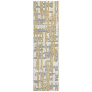 Piper Looms Chantille Stripes ACN1849 Gold Machine Washable Area Rug Runner Main Image