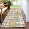 Piper Looms Chantille Stripes ACN1849 Gold Machine Washable Area Rug Runner Outdoor Lifestyle Image Feature