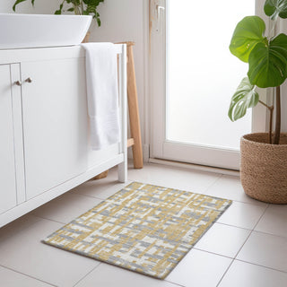 Piper Looms Chantille Stripes ACN1849 Gold Machine Washable Area Rug Scatter Lifestyle Image Feature