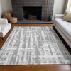 Piper Looms Chantille Stripes ACN1849 Gray Machine Washable Area Rug Lifestyle Image Feature