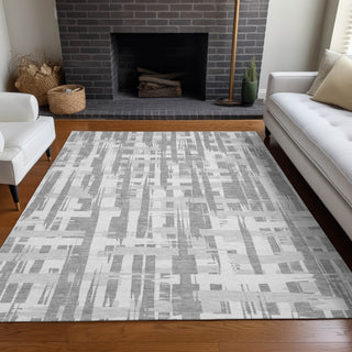 Piper Looms Chantille Stripes ACN1849 Gray Machine Washable Area Rug Lifestyle Image Feature