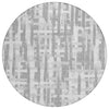 Piper Looms Chantille Stripes ACN1849 Gray Machine Washable Area Rug Round Main Image