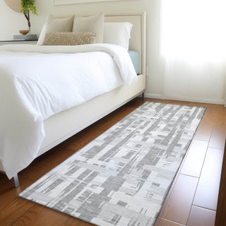 Piper Looms Chantille Stripes ACN1849 Gray Machine Washable Area Rug Runner Lifestyle Image Feature