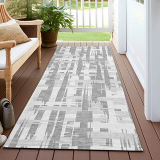Piper Looms Chantille Stripes ACN1849 Gray Machine Washable Area Rug Runner Outdoor Lifestyle Image Feature