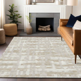 Piper Looms Chantille Stripes ACN1849 Ivory Machine Washable Area Rug Lifestyle Image Feature