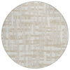 Piper Looms Chantille Stripes ACN1849 Ivory Machine Washable Area Rug Round Main Image