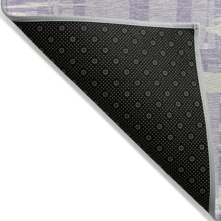 Piper Looms Chantille Stripes ACN1849 Lavender Machine Washable Area Rug Backing Image