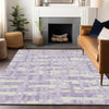 Piper Looms Chantille Stripes ACN1849 Lavender Machine Washable Area Rug Lifestyle Image Feature