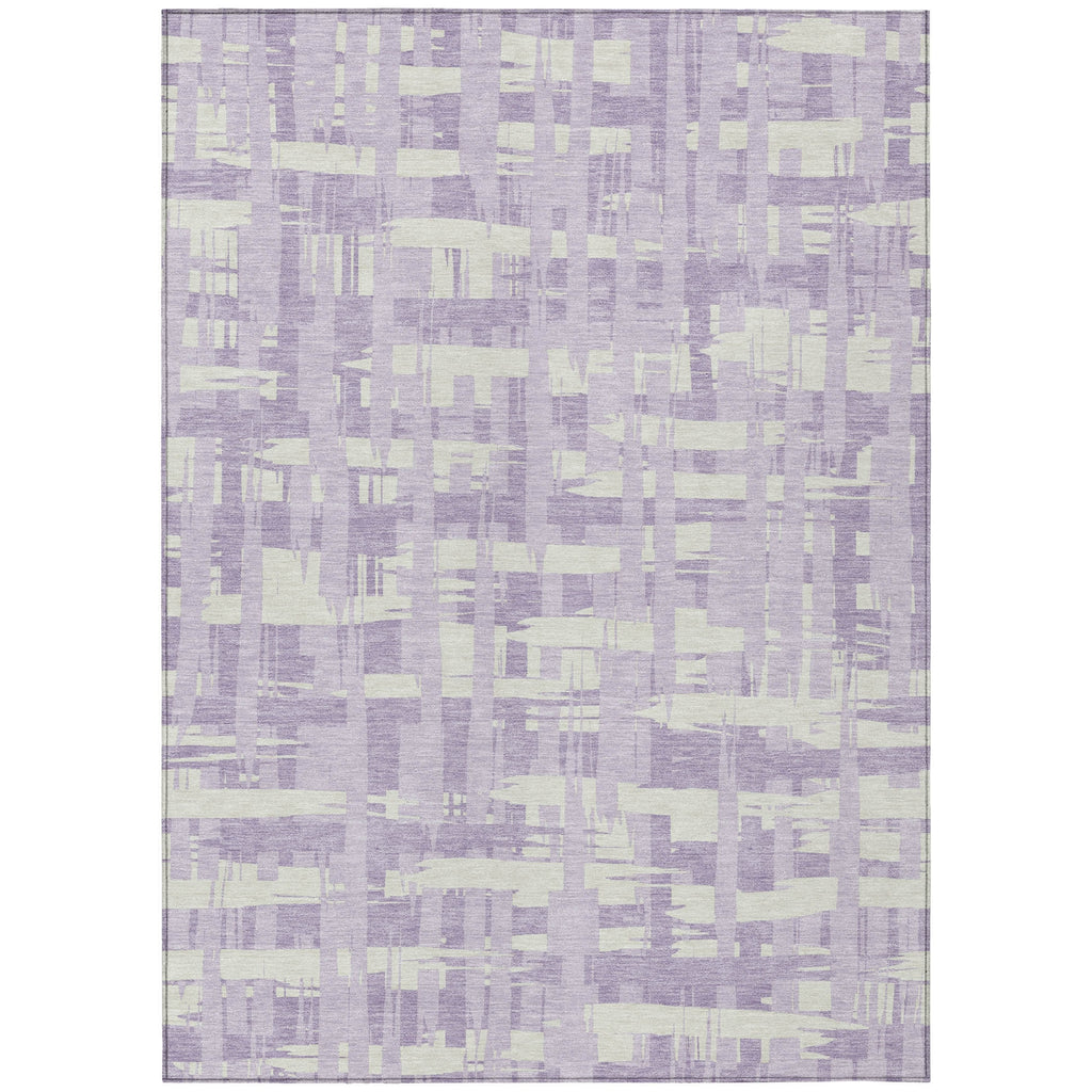 Piper Looms Chantille Stripes ACN1849 Lavender Machine Washable Area Rug main image