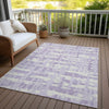 Piper Looms Chantille Stripes ACN1849 Lavender Machine Washable Area Rug Outdoor Lifestyle Image Feature