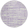 Piper Looms Chantille Stripes ACN1849 Lavender Machine Washable Area Rug Round Main Image