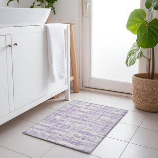 Piper Looms Chantille Stripes ACN1849 Lavender Machine Washable Area Rug Scatter Lifestyle Image Feature
