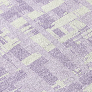 Piper Looms Chantille Stripes ACN1849 Lavender Machine Washable Area Rug Swatch Image