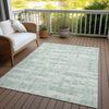 Piper Looms Chantille Stripes ACN1849 Mint Machine Washable Area Rug Outdoor Lifestyle Image Feature