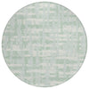 Piper Looms Chantille Stripes ACN1849 Mint Machine Washable Area Rug Round Main Image
