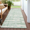 Piper Looms Chantille Stripes ACN1849 Mint Machine Washable Area Rug Runner Outdoor Lifestyle Image Feature