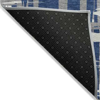 Piper Looms Chantille Stripes ACN1849 Navy Machine Washable Area Rug Backing Image