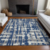 Piper Looms Chantille Stripes ACN1849 Navy Machine Washable Area Rug Lifestyle Image Feature