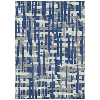 Piper Looms Chantille Stripes ACN1849 Navy Machine Washable Area Rug main image