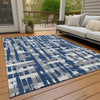 Piper Looms Chantille Stripes ACN1849 Navy Machine Washable Area Rug Outdoor Lifestyle Image Feature
