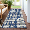 Piper Looms Chantille Stripes ACN1849 Navy Machine Washable Area Rug Runner Outdoor Lifestyle Image Feature