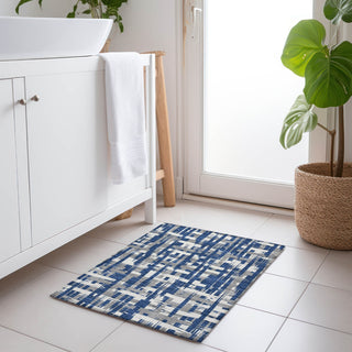 Piper Looms Chantille Stripes ACN1849 Navy Machine Washable Area Rug Scatter Lifestyle Image Feature