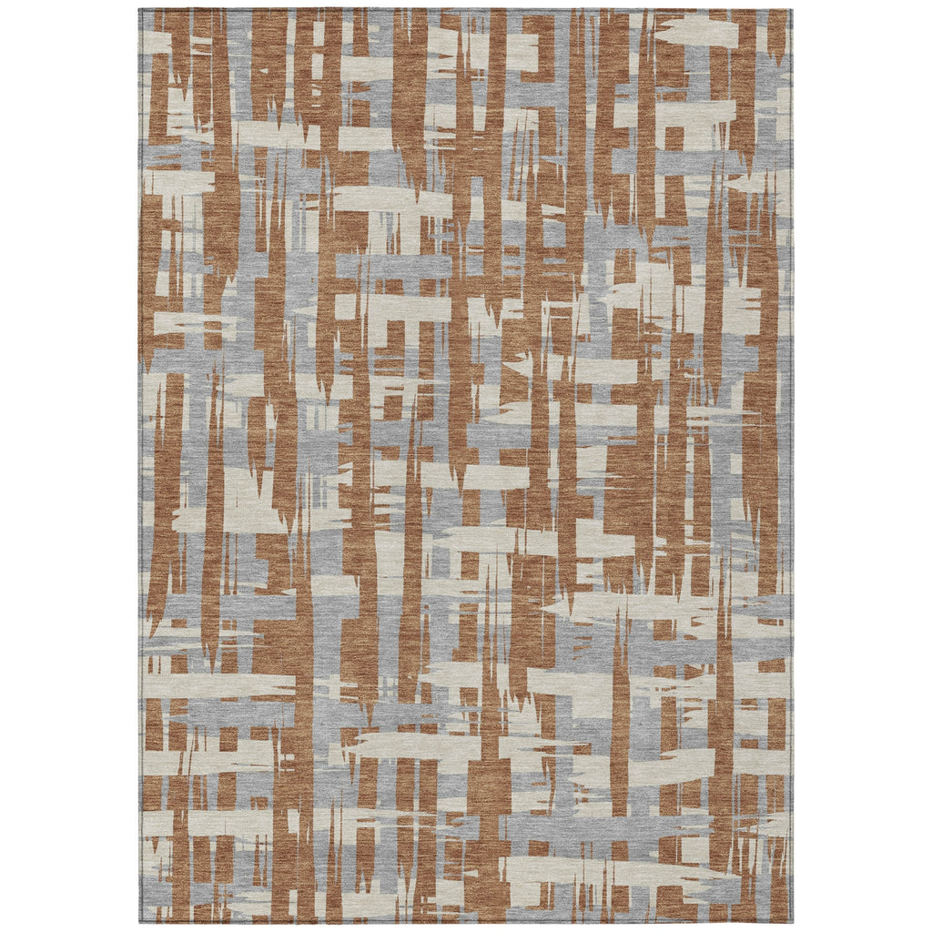 Piper Looms Chantille Stripes ACN1849 Paprika Machine Washable Area Rug main image