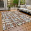 Piper Looms Chantille Stripes ACN1849 Paprika Machine Washable Area Rug Outdoor Lifestyle Image Feature