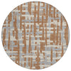 Piper Looms Chantille Stripes ACN1849 Paprika Machine Washable Area Rug Round Main Image