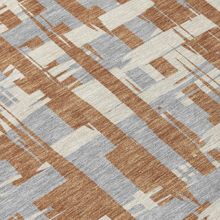 Piper Looms Chantille Stripes ACN1849 Paprika Machine Washable Area Rug Swatch Image