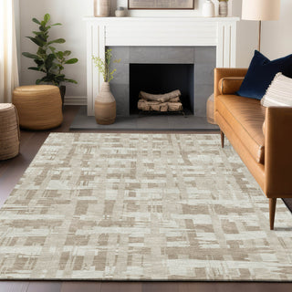 Piper Looms Chantille Stripes ACN1849 Taupe Machine Washable Area Rug Lifestyle Image Feature