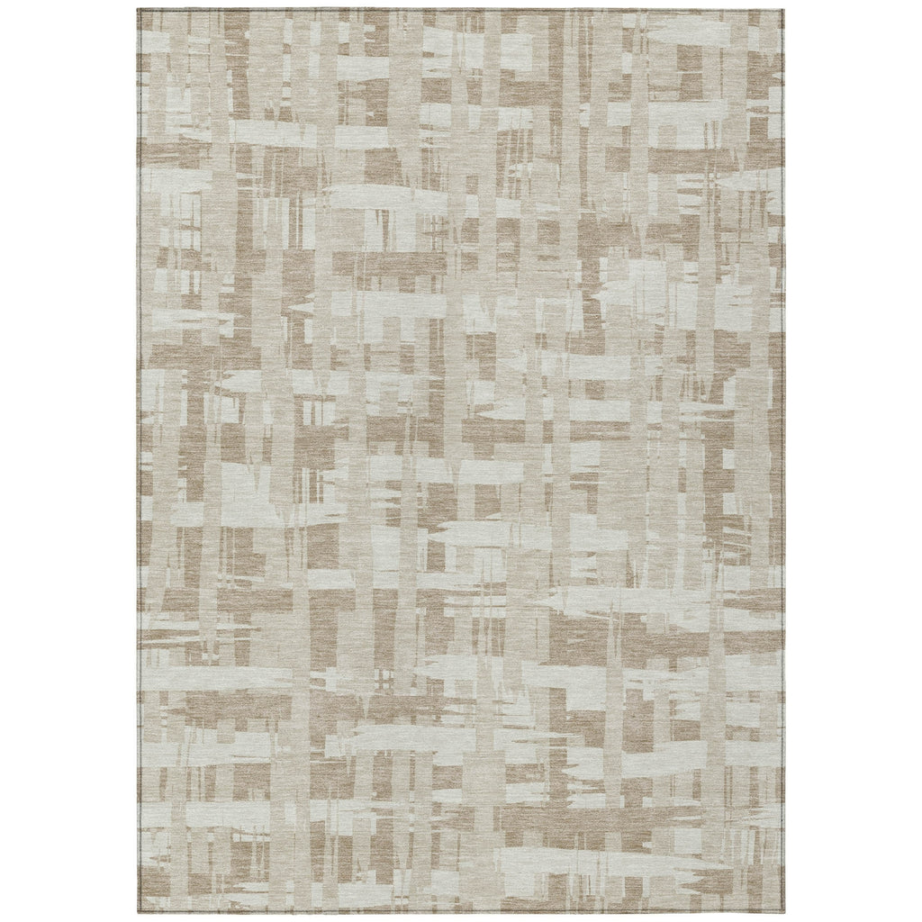 Piper Looms Chantille Stripes ACN1849 Taupe Machine Washable Area Rug main image