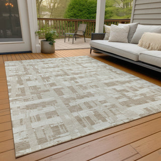 Piper Looms Chantille Stripes ACN1849 Taupe Machine Washable Area Rug Outdoor Lifestyle Image Feature