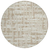Piper Looms Chantille Stripes ACN1849 Taupe Machine Washable Area Rug Round Main Image