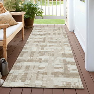 Piper Looms Chantille Stripes ACN1849 Taupe Machine Washable Area Rug Runner Outdoor Lifestyle Image Feature