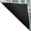 Piper Looms Chantille Stripes ACN1849 Teal Machine Washable Area Rug Backing Image