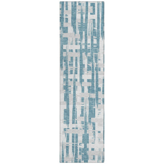 Piper Looms Chantille Stripes ACN1849 Teal Machine Washable Area Rug Runner Main Image