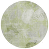 Piper Looms Chantille Floral ACN1850 Aloe Machine Washable Area Rug Round Main Image