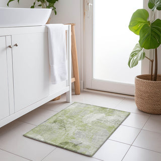 Piper Looms Chantille Floral ACN1850 Aloe Machine Washable Area Rug Scatter Lifestyle Image Feature
