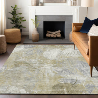 Piper Looms Chantille Floral ACN1850 Beige Machine Washable Area Rug Lifestyle Image Feature