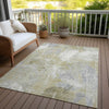 Piper Looms Chantille Floral ACN1850 Beige Machine Washable Area Rug Outdoor Lifestyle Image Feature