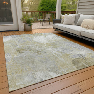 Piper Looms Chantille Floral ACN1850 Beige Machine Washable Area Rug Outdoor Lifestyle Image Feature