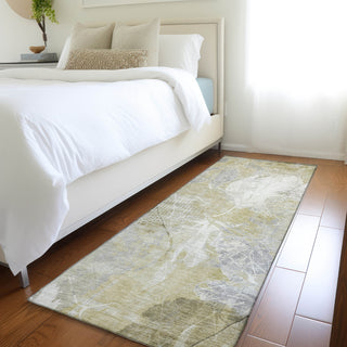 Piper Looms Chantille Floral ACN1850 Beige Machine Washable Area Rug Runner Lifestyle Image Feature
