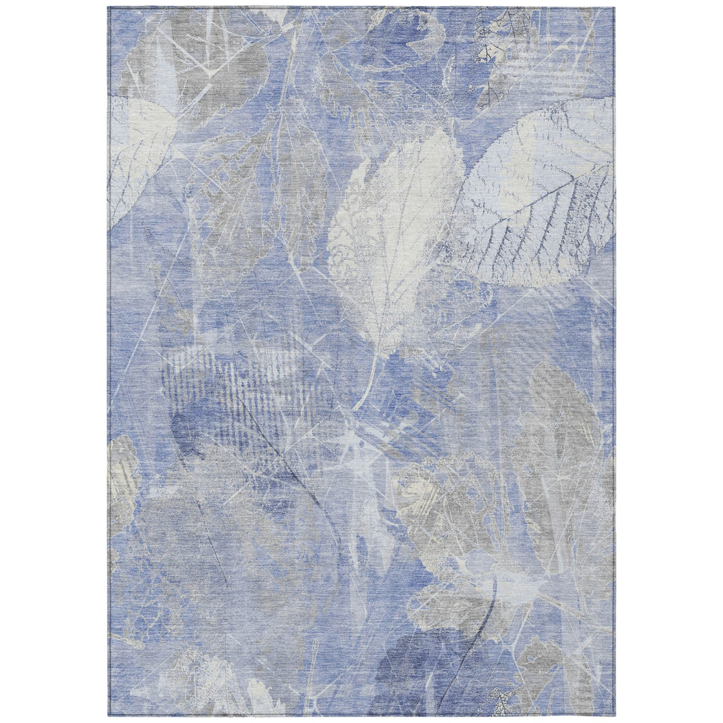 Piper Looms Chantille Floral ACN1850 Denim Machine Washable Area Rug main image