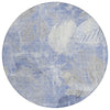 Piper Looms Chantille Floral ACN1850 Denim Machine Washable Area Rug Round Main Image