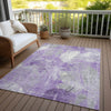 Piper Looms Chantille Floral ACN1850 Lavender Machine Washable Area Rug Outdoor Lifestyle Image Feature