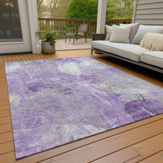 Piper Looms Chantille Floral ACN1850 Lavender Machine Washable Area Rug Outdoor Lifestyle Image Feature