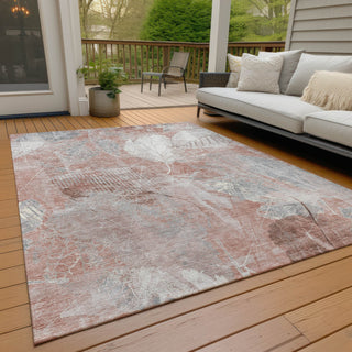 Piper Looms Chantille Floral ACN1850 Salmon Machine Washable Area Rug Outdoor Lifestyle Image Feature