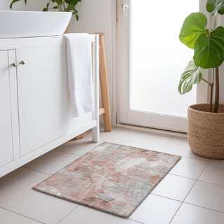 Piper Looms Chantille Floral ACN1850 Salmon Machine Washable Area Rug Scatter Lifestyle Image Feature