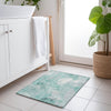 Piper Looms Chantille Floral ACN1850 Teal Machine Washable Area Rug Scatter Lifestyle Image Feature